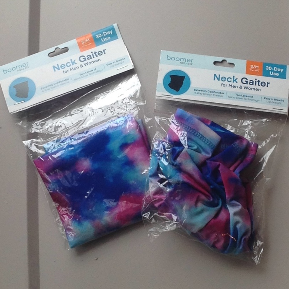2 Purple Tie Dye Size S/M Neck Gaiter